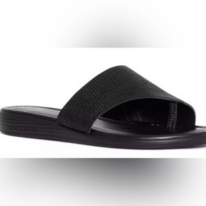 New Donald J. Pliner Gal Black Slide Thong Sandals Flats 8.5